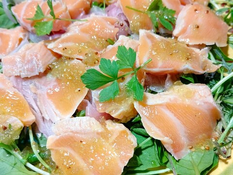 サーモンのカルパッチョ風サラダ✨